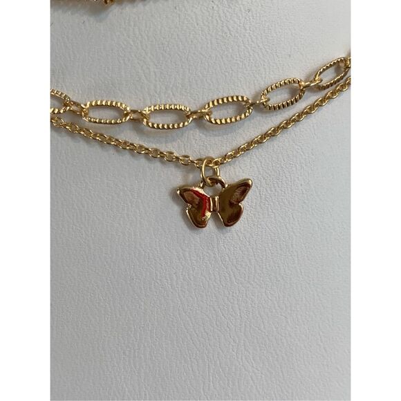 Butterfly Anklet Gold Chains #mom #beach - Picture 3 of 4